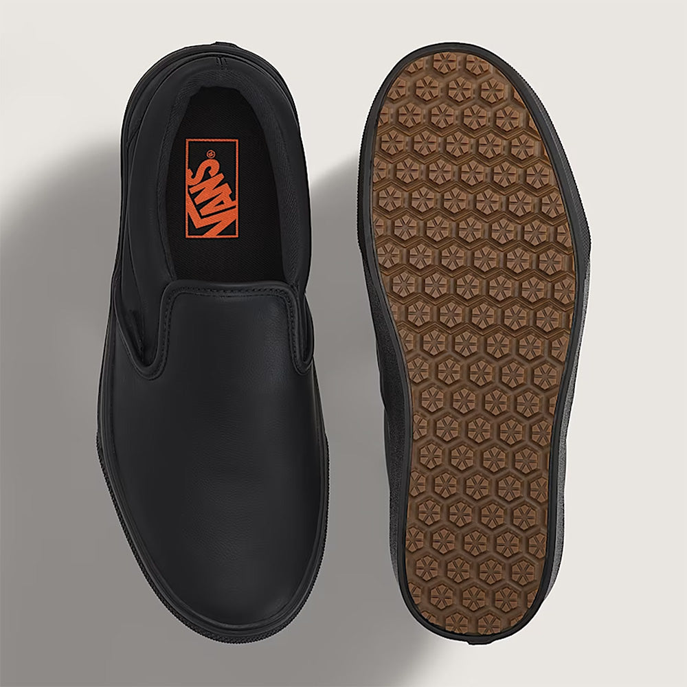 VANS CLASSIC SLIP-ON MADE FOR THE MAKERS LEATHER GUM BLACK