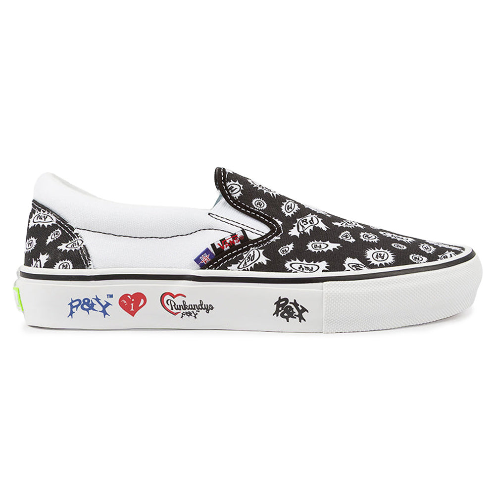 VANS X PUNKANDYO SKATE SLIP-ON BLACK / WHITE