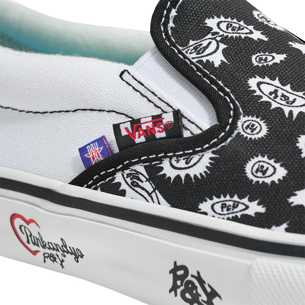 VANS X PUNKANDYO SKATE SLIP-ON BLACK / WHITE